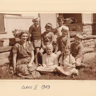 Miss Sylvia Brose with Class 2, 1959