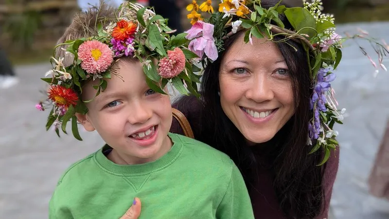 From across the school